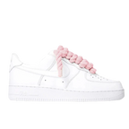 Air Force 1 Pink Rope Laces - White