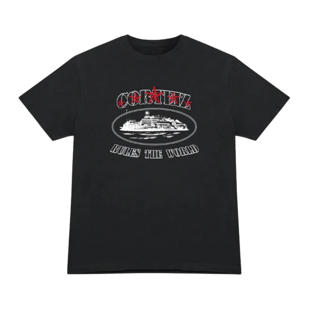 Corteiz 5 Starz Alcatraz Tee Black
