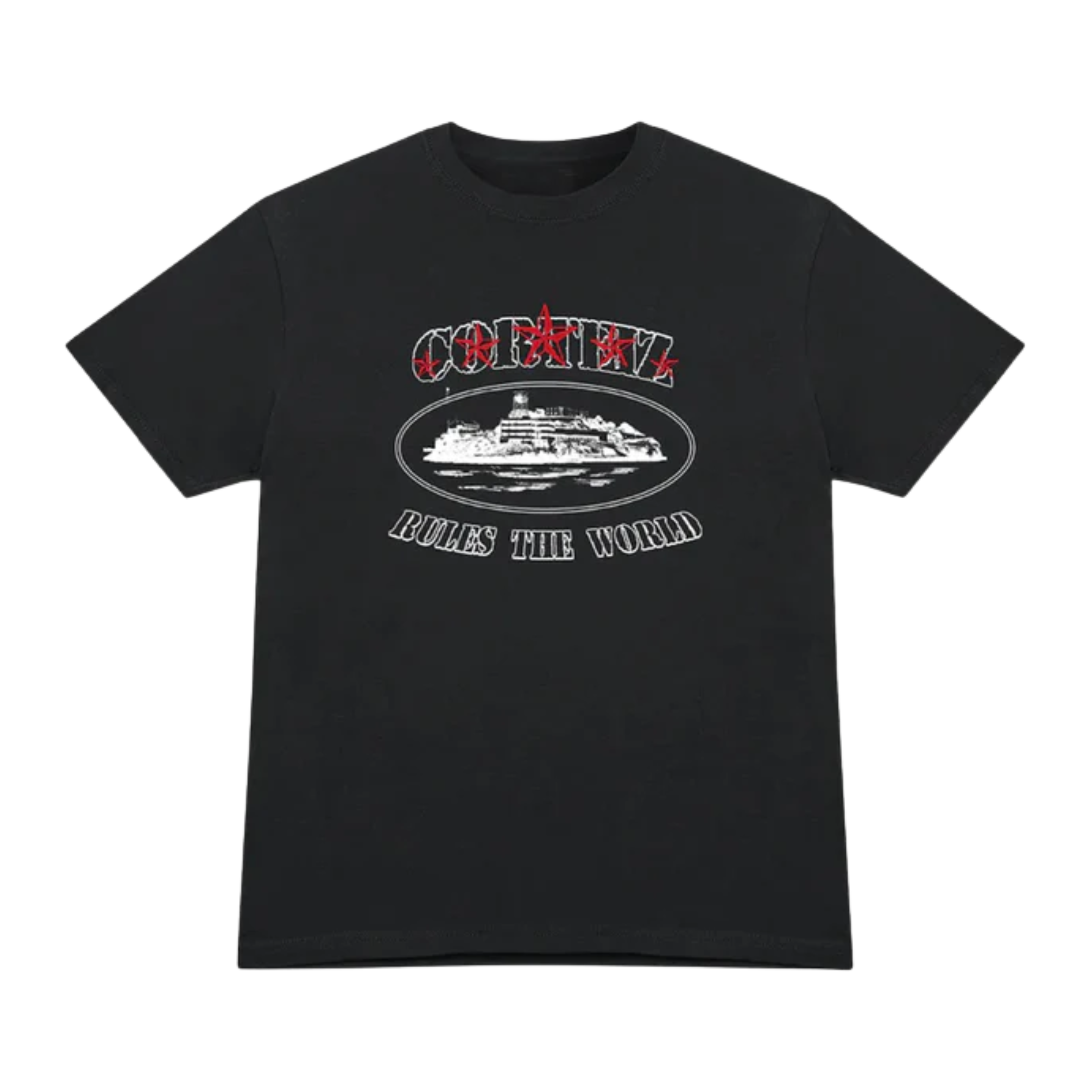 Corteiz 5 Starz Alcatraz Tee Black