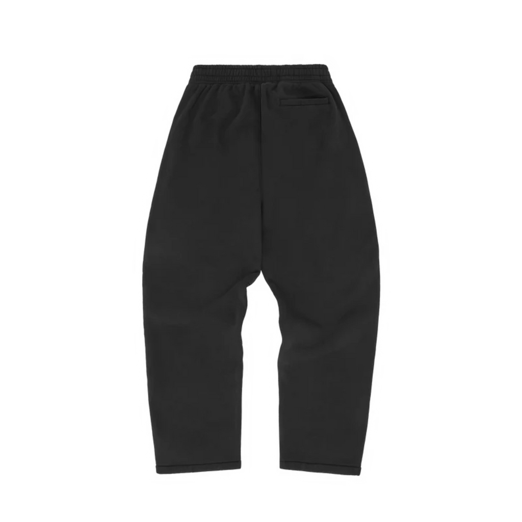 Corteiz Island Puff Print Open Hem Sweatpant Black