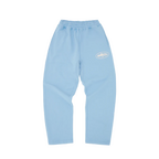 Corteiz Island Puff Print Open Hem Sweatpant Baby Blue