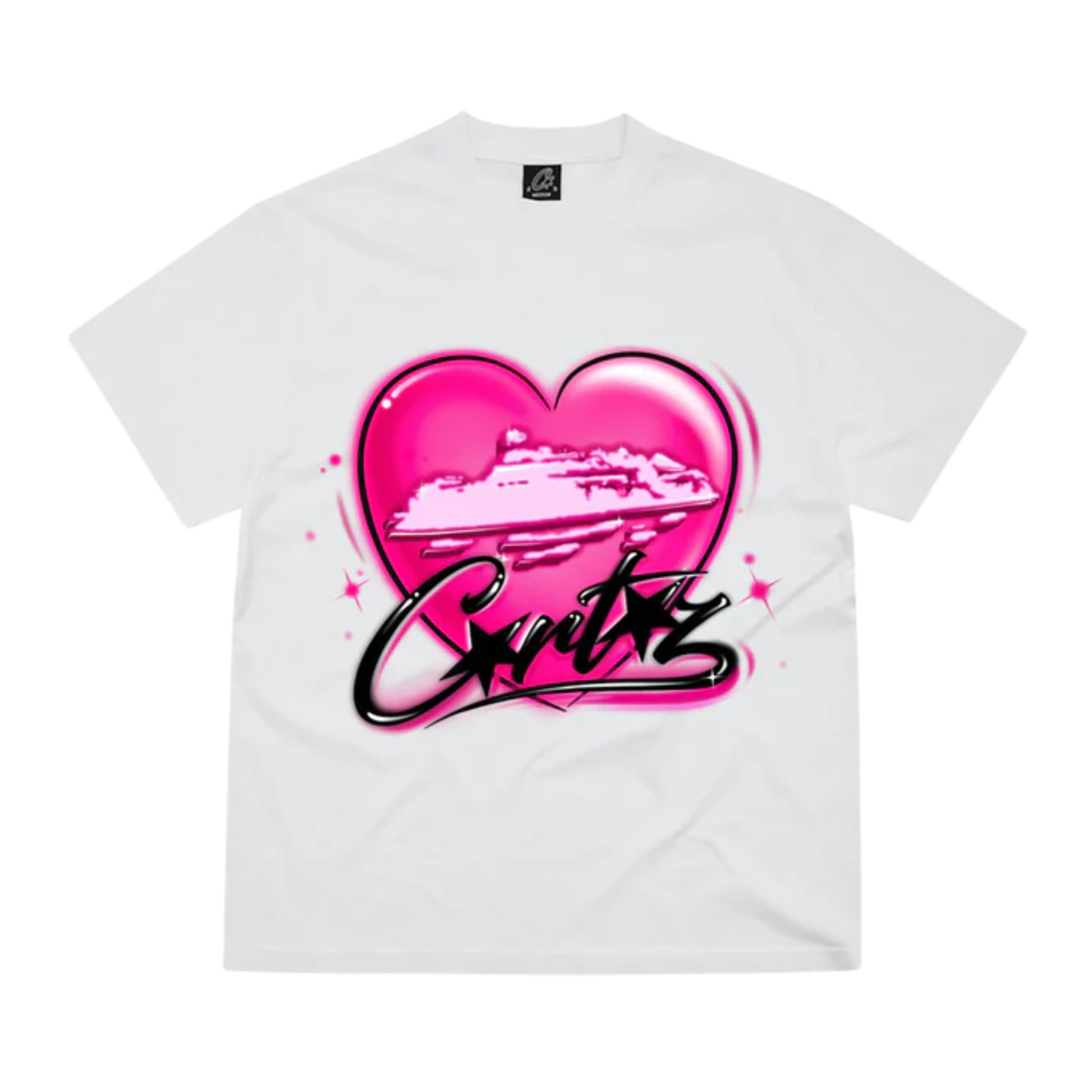 Corteiz Alcatraz Heart Tee White