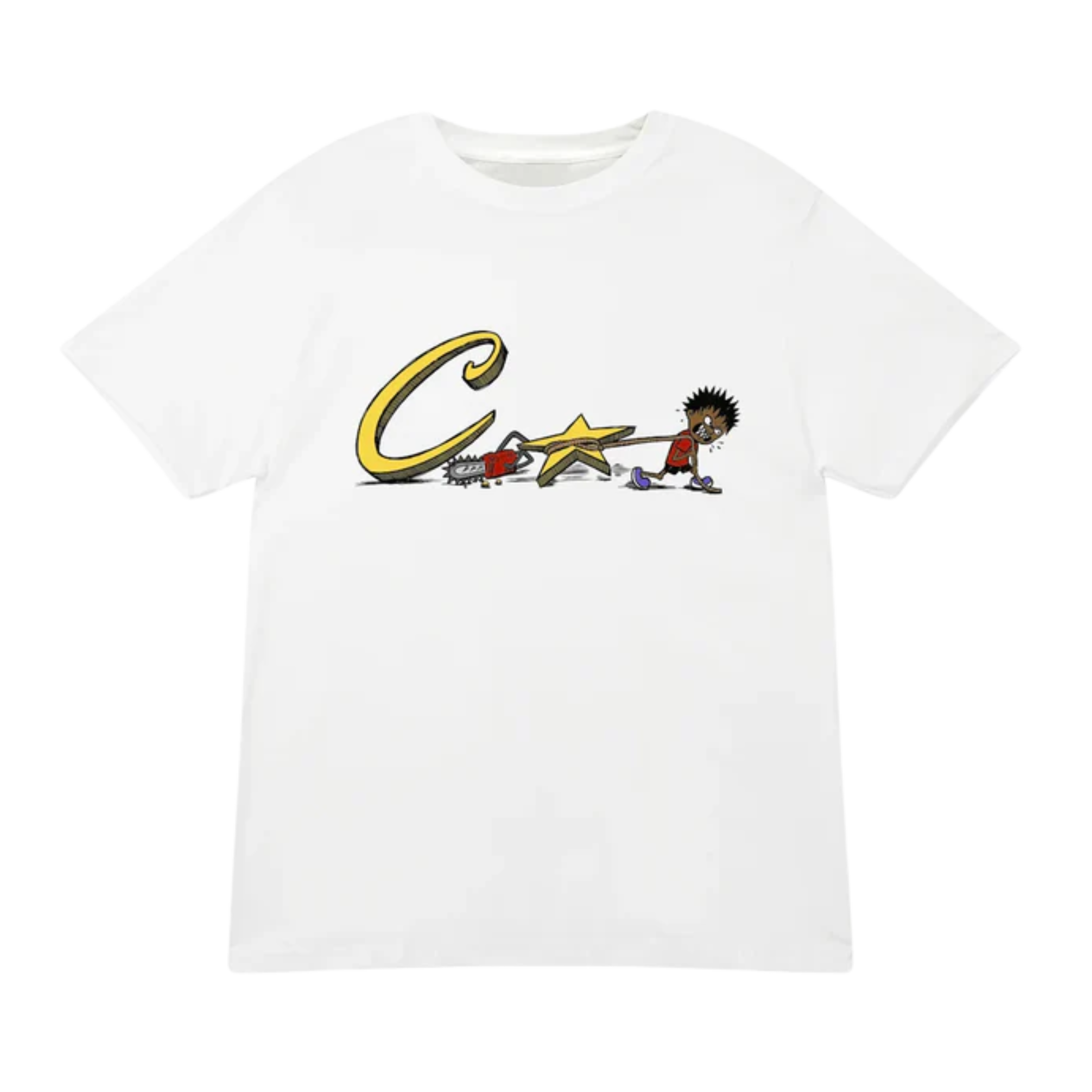 Corteiz Chainsaw Tee White