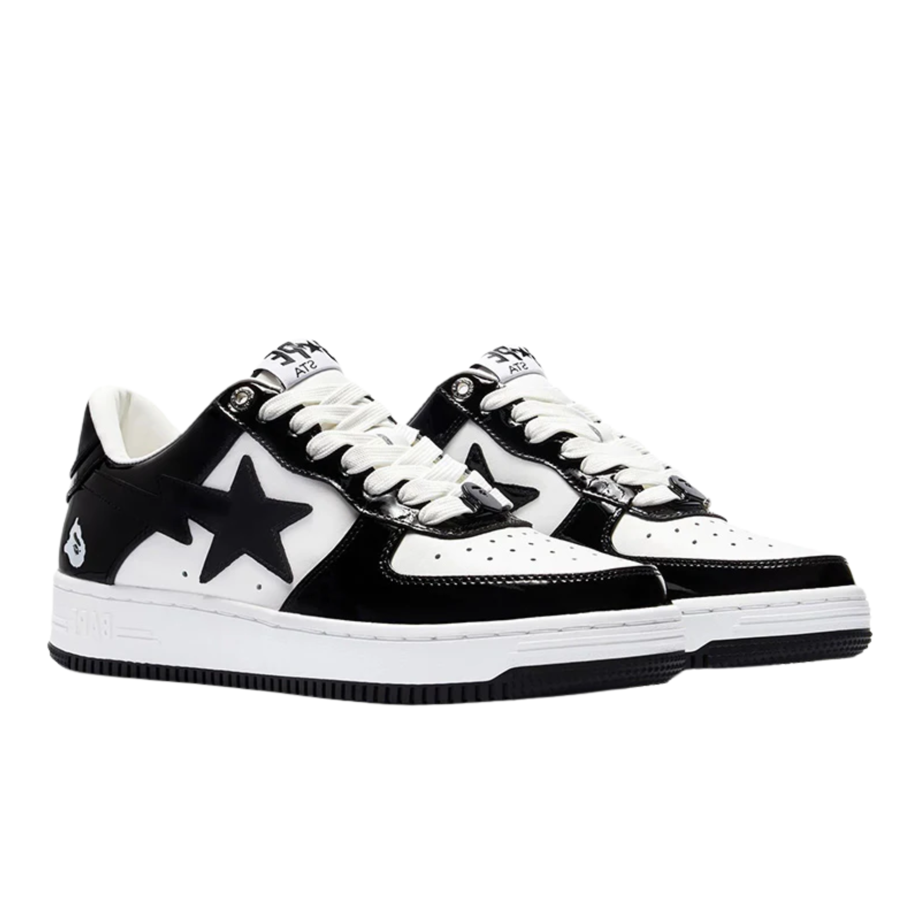 Bape Sta Patent Leather "BLACK/WHITE"