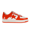 Bape Sta Patent Leather "ORANGE/WHITE"