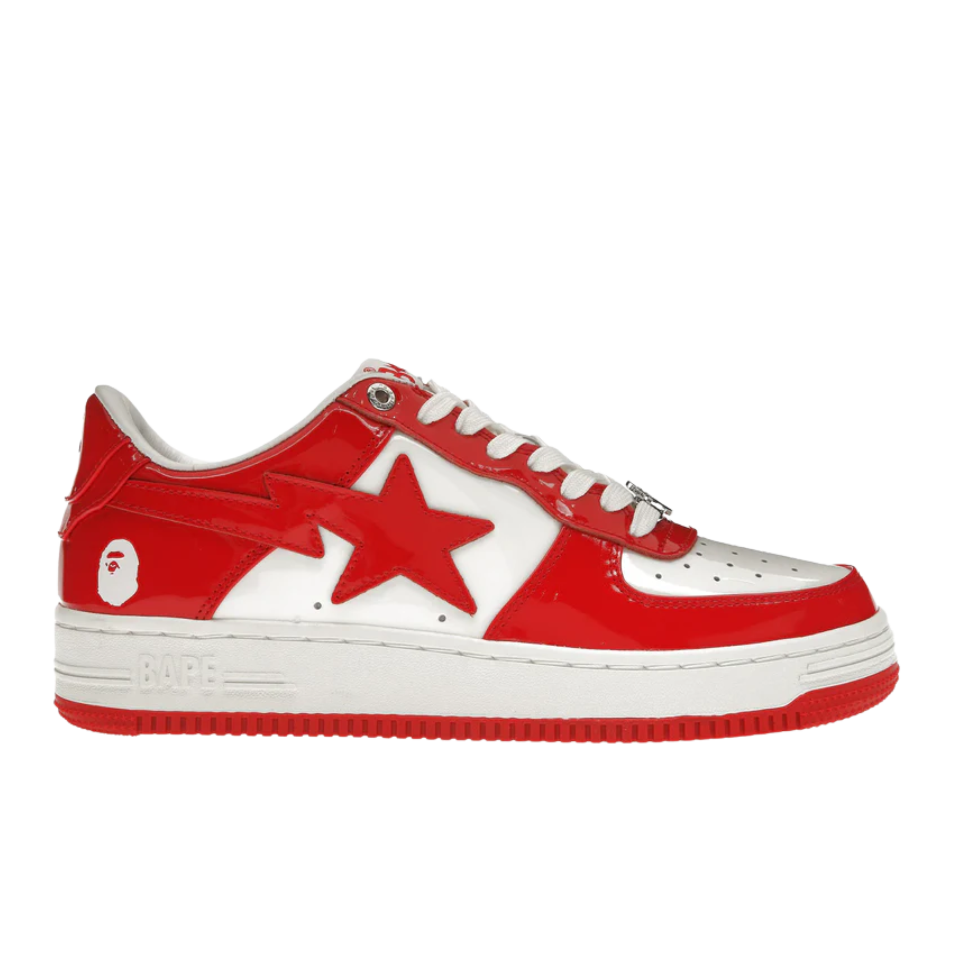 Bape Sta Patent Leather "WHITE/RED"