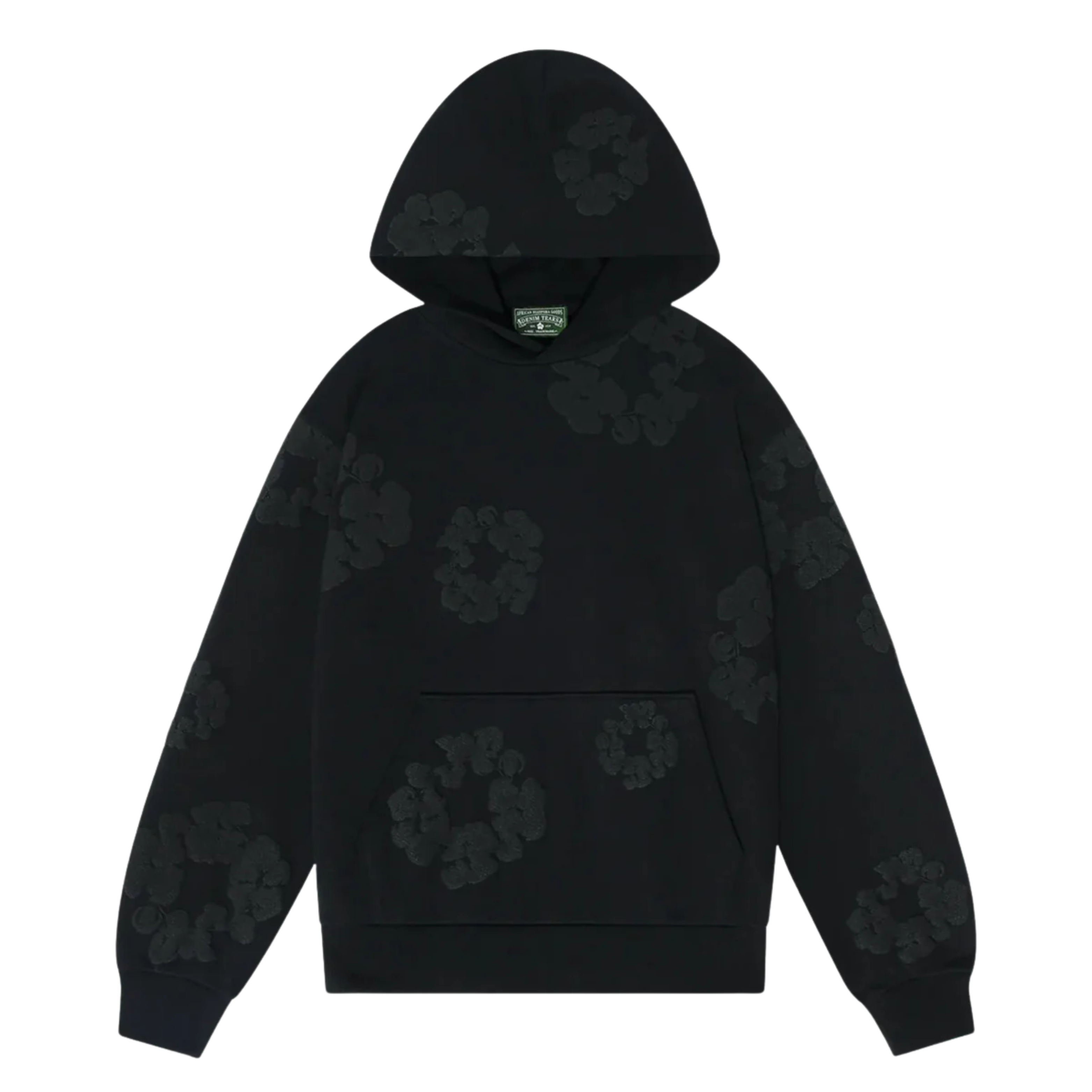 Denim Tears Cotton Wreath "BLACK MONOCHROME" Hoodie