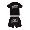Trapstar Shooters Hoodie Short Set Black/Red