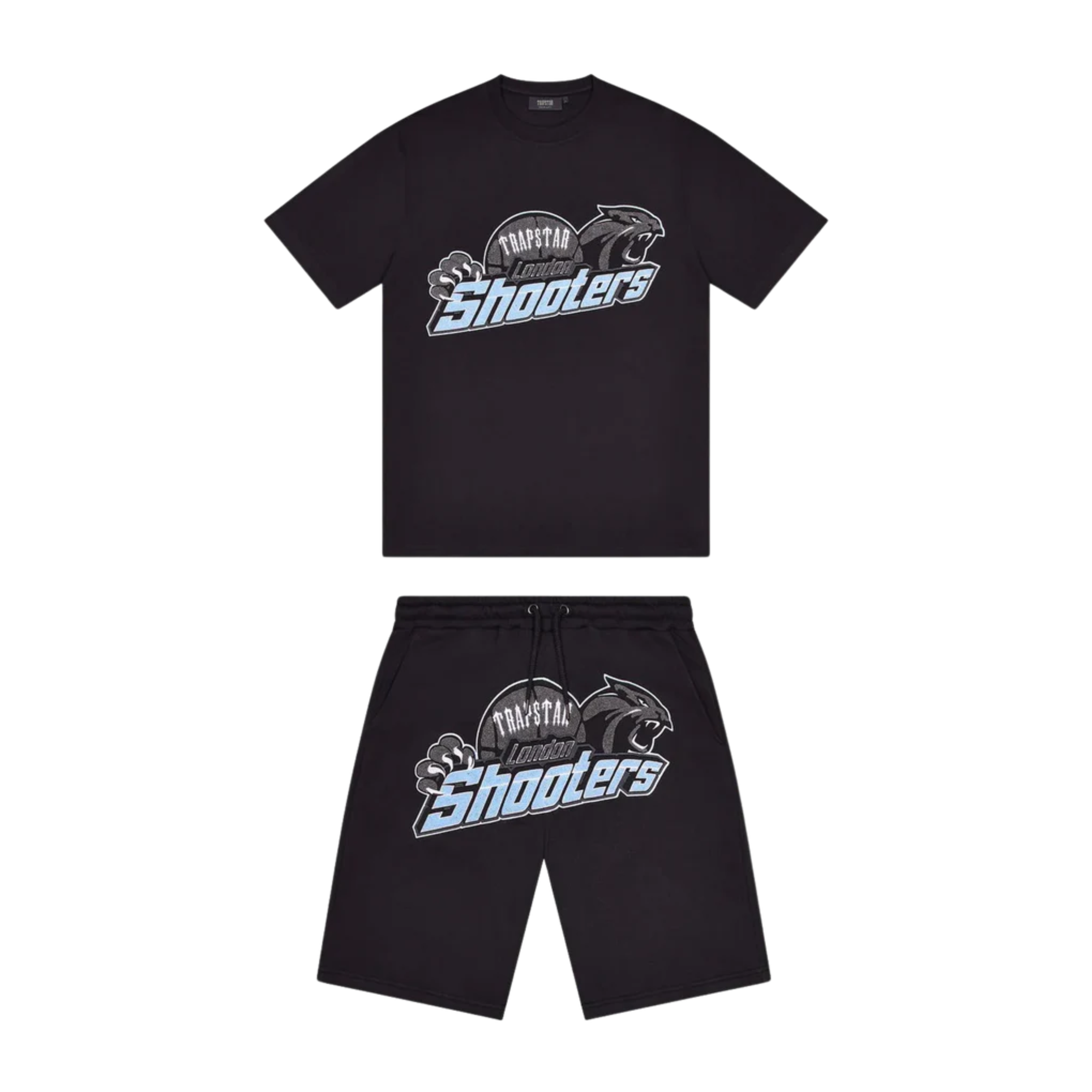 Trapstar Shooters Short Set - Black / Blue